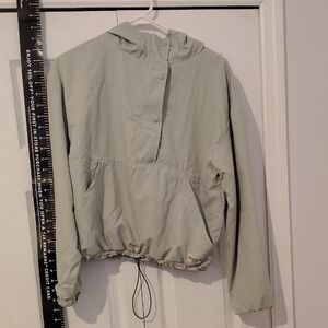 BearPaw Women's Light Gray Light Green Utility Jacket Ladies Hooded Waterproof